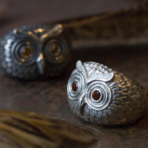 Owl head ring deals