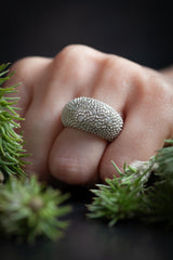Silver Diamond Bubble Ring - Size L1/2 / M - Current Design