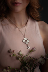 Flower Power Detachable Two Part Pendant Necklace