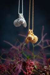 Three Pollen Charm Cluster Pendant Necklace