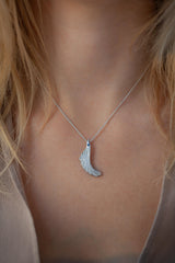 Sky Charm Pendant Necklace - Silver & Sapphire