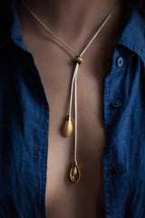 Spot the Lily Tassel Pendant Necklace