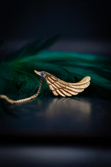 Sky Charm Pendant Necklace - Silver & Sapphire