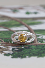 Bold artisan silver ring with textured finish