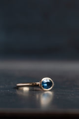 London Blue Topaz and Diamond Couplet Ring - 9ct White Gold