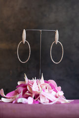 Petal Oval Hoop Earrings