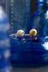 September Sapphire Birthstone Ball and Chain Pendant Necklace