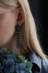 Catherine Wheel Chain Drop Earrings