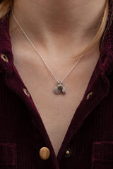 Three Pollen Charm Cluster Pendant Necklace