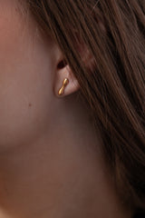 Sycamore Studs - Yellow Gold Plated Silver