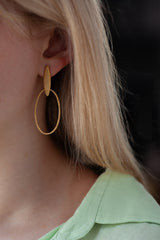 Petal Oval Hoop Earrings