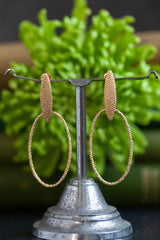 Petal Oval Hoop Earrings