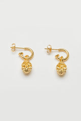 My Acorn Drop Earrings in yellow gold plated silver