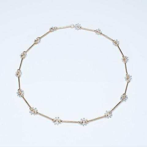 daisy chain necklace gold and silver daisy chain necklace contemporary daisy chain necklace