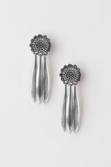 My Aster Daisy Drop Earrings feature a domed beaded flower head with three petals dropping down