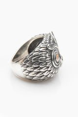 Owl Ring with Yellow Sapphires