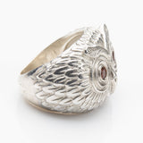 Owl Ring with Yellow Sapphires