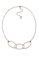 Triple Oval Bobbled Hoop Necklace