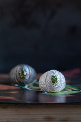 Serpent Eye Signet Ring with faceted Peridot