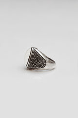 Oversized Spotted Oval Signet Ring