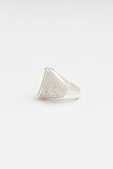 Oversized Spotted Oval Signet Ring