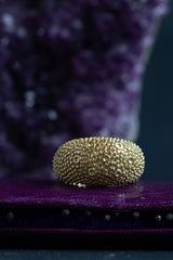 My chunky Bubble Ring in gold plated silver  is textured with tiny hoops and beads