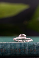 My Bobbled Pollen Stacking Ring back view has a bobble texture band