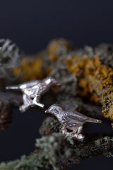 My Song Thrush Stud Earrings nestle in the corner of your ears