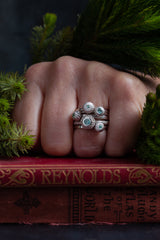 Five Alexandrite Pollen Stacking Ring Set