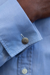 Diamond  Catherine Wheel Chain Link Cufflinks