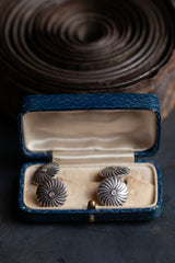 Diamond  Catherine Wheel Chain Link Cufflinks