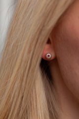 July Ruby Birthstone Satsuma Studs
