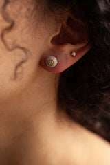 November Yellow Topaz Bobbled Pollen Stud Earrings