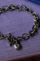 A chain bracelet made of recycled off cuts - personalise the charm with a gemstone