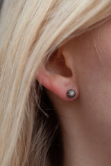 April Diamond Birthstone Satsuma Studs