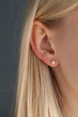 November Yellow Topaz Birthstone Satsuma Studs