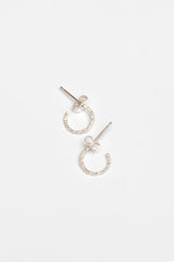 Tiny Bobbled Hoop Earrings