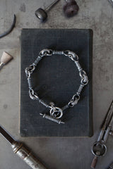 My Textured Sweetie Link Bracelet is formed from textured lozenges, shiny hoops and textured ‘sweeties’.