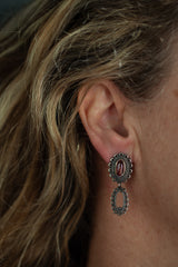 Garnet Baroque Drop Earrings