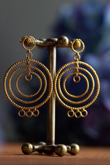 My Bubble Hula Hoop Earrings combine 3 bobbled hoops with 3 small loops along the base
