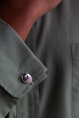 Spot the Half Oval Cufflinks with T Bar
