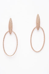 My Petal Oval Hoop Earrings in rose gold plated silver