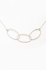 Triple Oval Bobbled Hoop Necklace