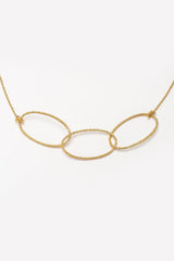 Triple Oval Bobbled Hoop Necklace
