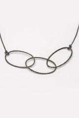 Triple Oval Bobbled Hoop Necklace