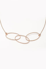 Triple Oval Bobbled Hoop Necklace