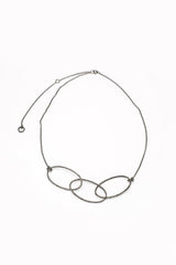 Triple Oval Bobbled Hoop Necklace
