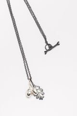 Twin Acorn and Oak Leaf Pendant Necklace