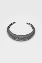 Axolotl Cuff Bangle with Cubic Zirconia