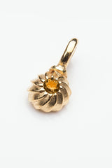 Gemstone Swirling Sepal Charm